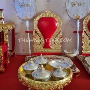 เช่าอาสนะ 9ที่นั่ง สีแดง-ทอง